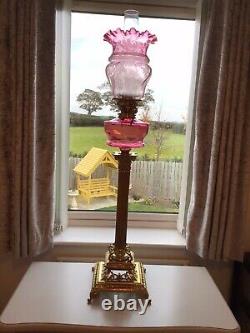 Ruby Old Victorian oil lamp