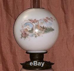 SALELARGE 32 Antique GWTW Parlor Banquet Oil Lamp 1897 American Eureka Co