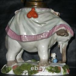 SII 330 Antique Victorian Miniature Elephant & Dog Figural Oil Lamp 100% MINT