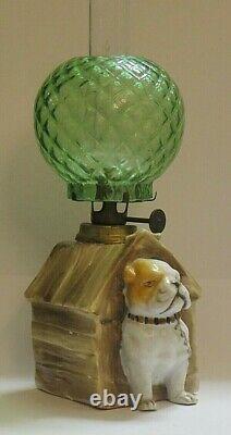 SII 330 Antique Victorian Miniature Elephant & Dog Figural Oil Lamp 100% MINT