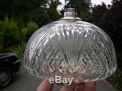 Spare Rich Cut English Crystal Duplex Oil Lamp Font Hinks Silver Plated Fittings