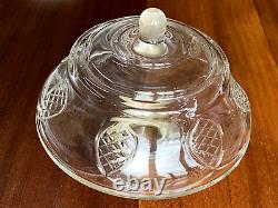 SUPERB Antique Victorian Cut Glass Duplex Oil Lamp Font PERFECT