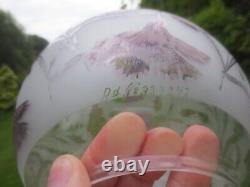 SUPERB ORIGINAL RARE VICTORIAN ANTIQUE GLASS DUPLEX OIL LAMP SHADE RD No 334242