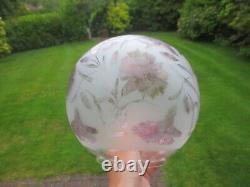 SUPERB ORIGINAL RARE VICTORIAN ANTIQUE GLASS DUPLEX OIL LAMP SHADE RD No 334242