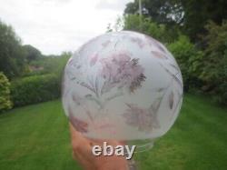 SUPERB ORIGINAL RARE VICTORIAN ANTIQUE GLASS DUPLEX OIL LAMP SHADE RD No 334242