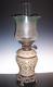 SUPERB VICTORIAN HINKS No2 TWIN RISE & FALL BURNER OPAQUE GLASS OIL LAMP
