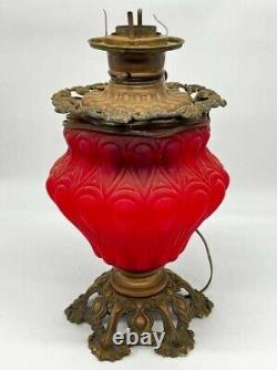 Scarce Puritan Victorian Consolidated GWTW parlor oil lamp Elec. Conversion 15