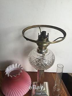 Small Antique Victorian Silver Plated Oil Lamp