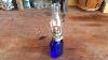 Small Cobalt Blue Vintage Oil Lamp