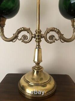 Student Library Brass Twin Arm Burners Paraffin Oil Lamp