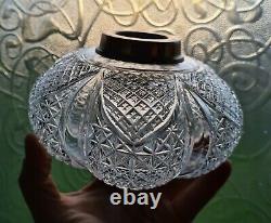 Stunning Deep Diamond Super Cut Glass Oil Lamp font 39mm collar 21mm undermount