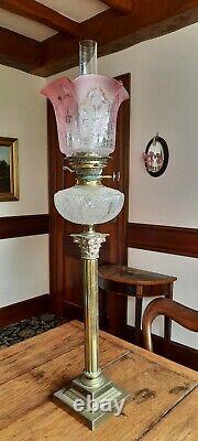 Stunning Hinks Oil Lamp 90cm tall