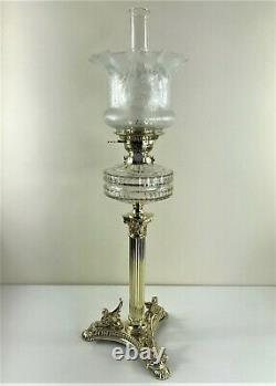 Stunning Large Victorian Evered & Co Oil Lamp