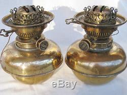 Stunning Pair of Hinks No. 2 Wall Mounted Oil Lamps Art Nouveau Victorian