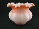 Stunning Victorian Pink Mother Of Pearl Glass Duplex Oil Lamp Shade 4 Fitter