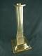 Stunning Victorian Polished Brass Oil Lamp Base, Square Base & Reeded Column