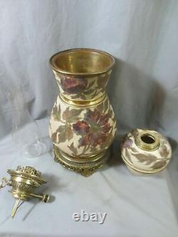 Superb Antique Hinks Victorian 1886 Taylor Tunnicliffe Oil Lamp