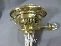 Superb Antique Victorian Rare Cut Glass Winder Hinks Duplex Oil Lamp Burner