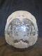 Superb Embossed Moulded & Etched Glass Beehive Duplex Oil Lamp Shade