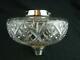 Superb Messenger's Silver Plated & Clear Cut Crystal Oil Lamp Font, Bayonet Fit