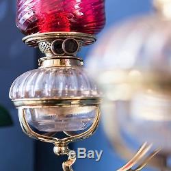 Superb Pair of Art Nouveau Oil Lamps