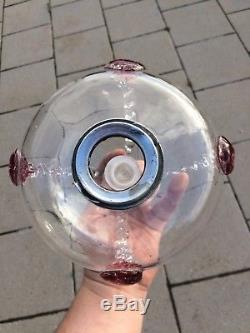 Superb Rare Victorian Crystal Tear Drop Oil Lamp