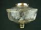 Superb Victorian Clear Glass Oil Lamp Font, Facet Star Decoration & Bayonet Fit