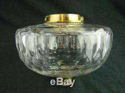 Superb Victorian Cut Crystal Oil Lamp Font, Facet Cut With Bayonet Fit Collar