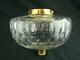 Superb Victorian Cut Crystal Oil Lamp Font, Facet Cut With Bayonet Fit Collar