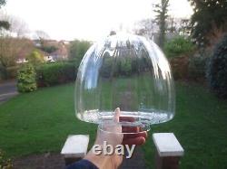 Superb Vintage Beehive Ribbed Clear Glass Duplex Shade