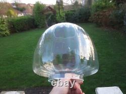 Superb Vintage Beehive Ribbed Clear Glass Duplex Shade