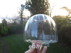 Superb Vintage Beehive Ribbed Clear Glass Duplex Shade