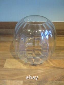 Superb Vintage Beehive Ribbed Clear Glass Duplex Shade