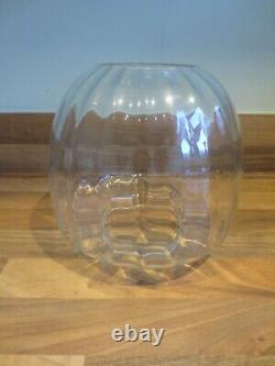 Superb Vintage Beehive Ribbed Clear Glass Duplex Shade