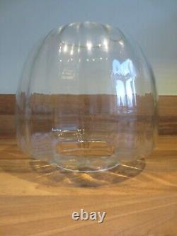 Superb Vintage Beehive Ribbed Clear Glass Duplex Shade