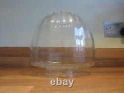 Superb Vintage Beehive Ribbed Clear Glass Duplex Shade