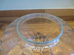 Superb Vintage Beehive Ribbed Clear Glass Duplex Shade