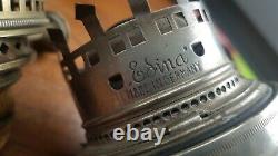 TWO Original Victorian chromed Kronos Edina 1914 oil lamp burners perfect A1