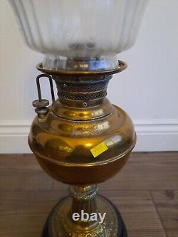 The Miller Lamp USA Antique Brass Oil/kerosene Lamp 1800s 20cm By 64cm