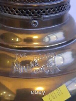 The Miller Lamp USA Antique Brass Oil/kerosene Lamp 1800s 20cm By 64cm