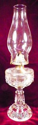 Torpedo Kerosene Lamp Oil Thompson Glass Clear Pigmy Fish Eye 1899 Antique Nice