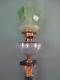 Ultimate Antique Victorian(c1870)green Marble Column Oil Lamp-etched Tulip Shade