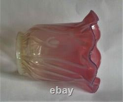 Unlisted Mint Colorful French Victorian Art Glass Miniature Oil Lamp Shade 3 H