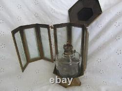 Unusual & Rare Victorian Alter/church Oil Lamp & Casket