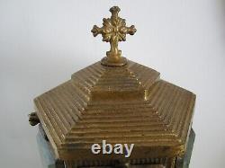 Unusual & Rare Victorian Alter/church Oil Lamp & Casket