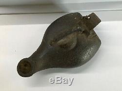VERY RARE A C WELLS No 5 OIL LANTERN MINERS LAMP SINGLE TORCH IRON CAST 1880s