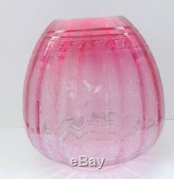 VICTORIAN DUPLEX CRANBERRY GLASS & BRASS CORINTHIAN COLUMN OIL LAMP c1870's