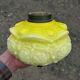VICTORIAN OPALINE YELLOW GLASS OIL LAMP FONT, perfect 1½ fitter