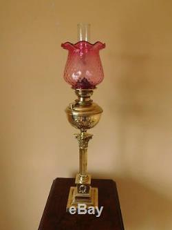 VICTORIAN SOLID BRASS OIL LAMP By VERITAS NOW REDUCED