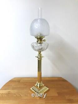 Very Large (3 ft tall) Antique Victorian Hinks Oil Lamp